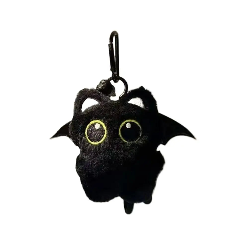 Plush Black Cat Keychain 10cm (3.9 in) Kawaii Bag Charm Cute Stuffed Cat Keyring Gift