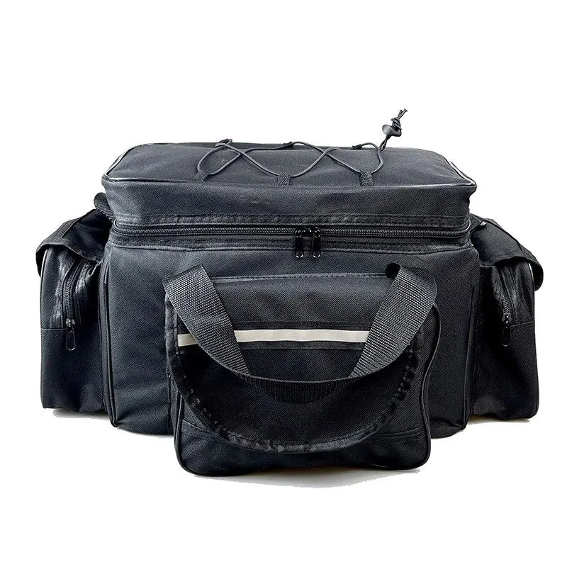 Waterproof Fishing Tackle Bag 50 x 30 x 25 cm (19.7 x 11.8 x 9.8 in) Large Capacity Nylon Two-Layer Shoulder Bag