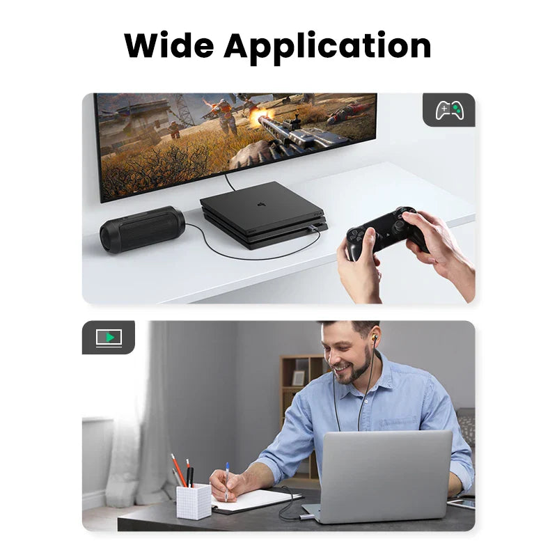 USB to 3.5mm Audio Adapter - External USB Sound Card TRRS (CTIA/OMTP) for PC Laptop PS5 PS4 Nintendo Switch - Aluminum Shell