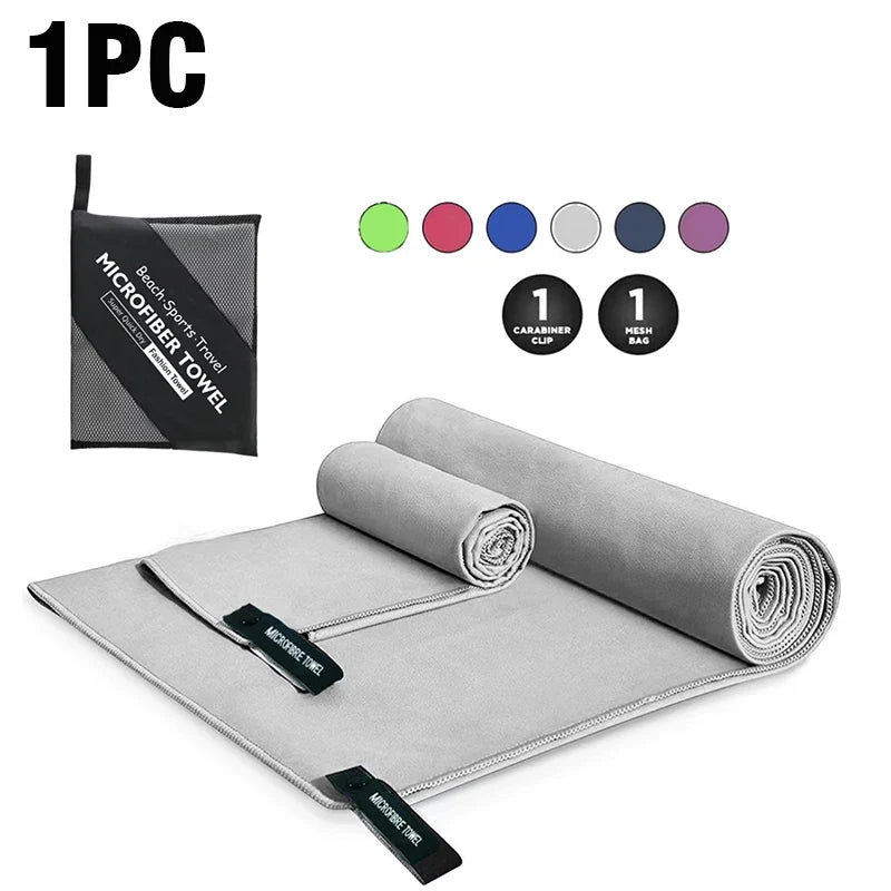 Microfiber Quick-Dry Large Beach & Sports Towel for Travel, Gym, Yoga, Swimming