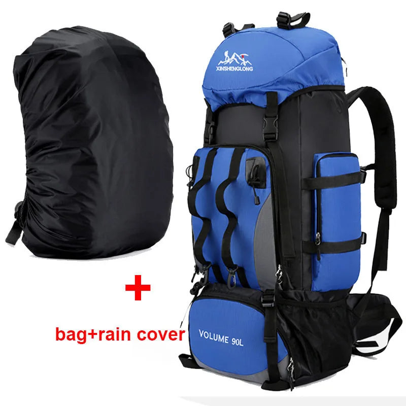 90L Waterproof Hiking & Camping Backpack — Large Capacity Trekking Rucksack for Travel (Unisex)