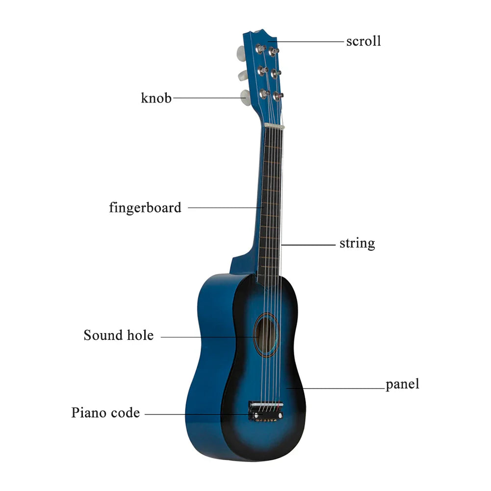 21-Inch (54 cm) Mini 6-String Acoustic Guitar for Kids – Beginner Children's Musical Instrument & Gift