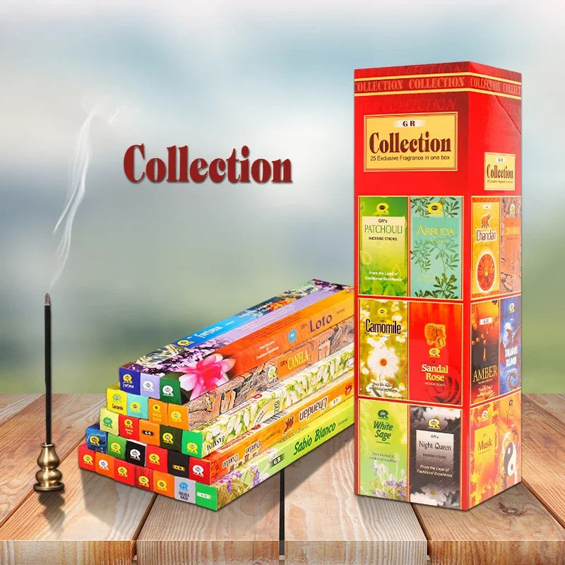 Indian Incense Sticks – Lavender, Sandalwood, Jasmine & Agarwood Aromatherapy, 8/24/40 Pack (23 cm / 9.1 in) – Tibetan-Style Home Fragrance for Meditation, Bedroom & Bathroom