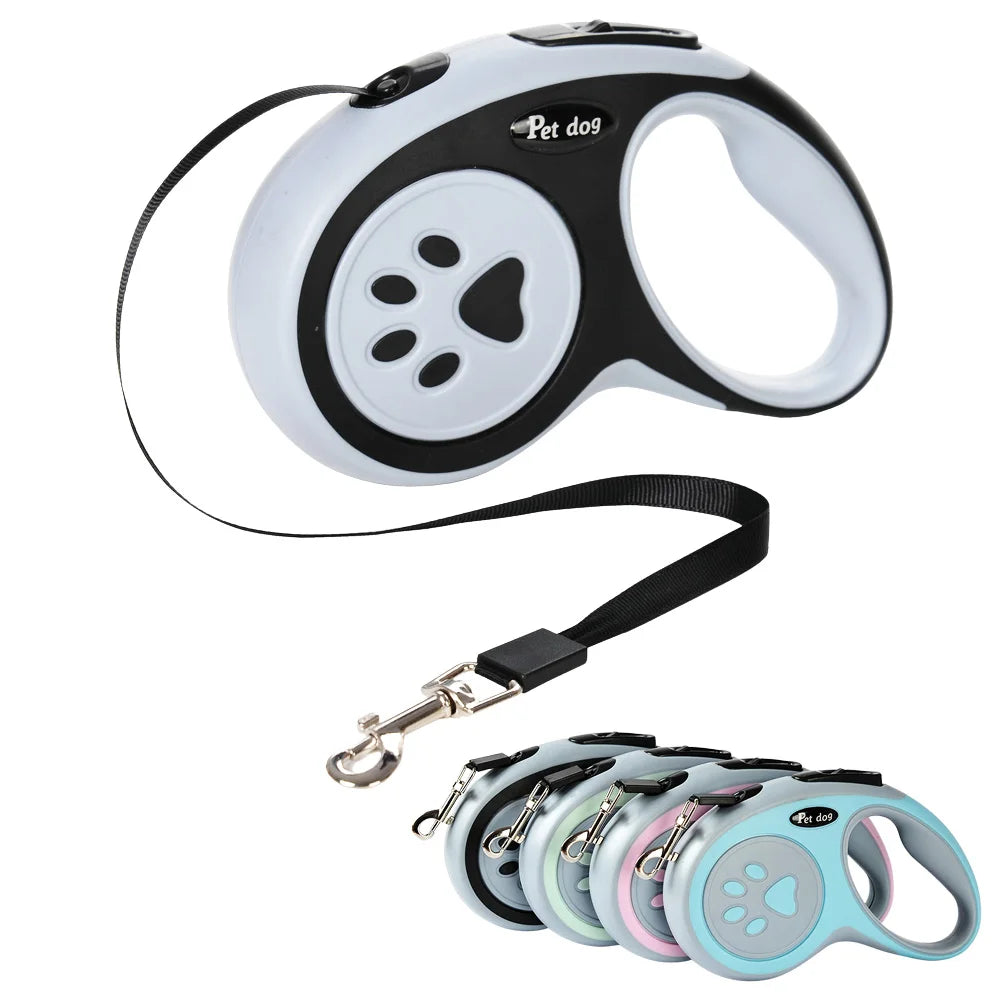 Retractable Dog Leash 3M (9.8 ft) / 5M (16.4 ft) Nylon Automatic Pet Leash – Quick Release, Durable for Small to Large Dogs & Cats