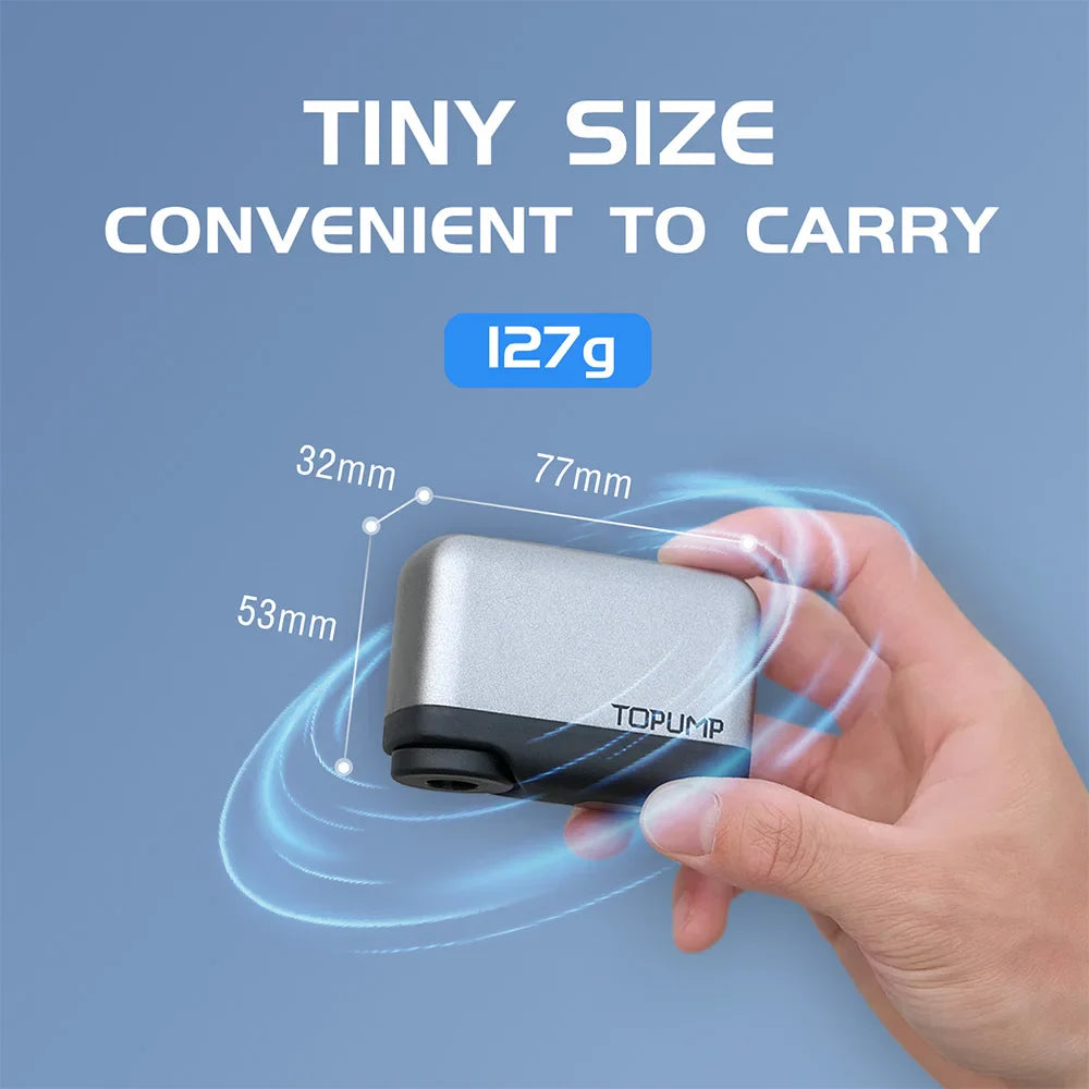 Portable Mini Electric Bike Pump 120 PSI – Battery-Powered, Auto Shut-Off, Presta & Schrader
