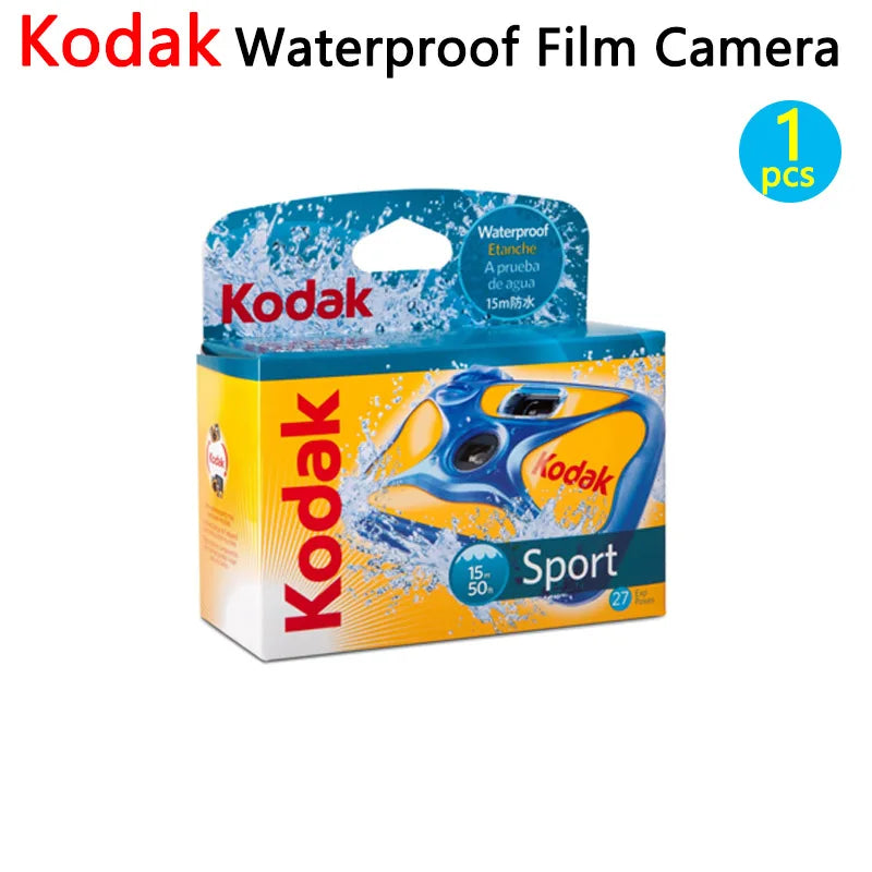 35mm Waterproof Disposable Film Camera with Flash — 27/39 Exposures Single-Use Point-and-Shoot