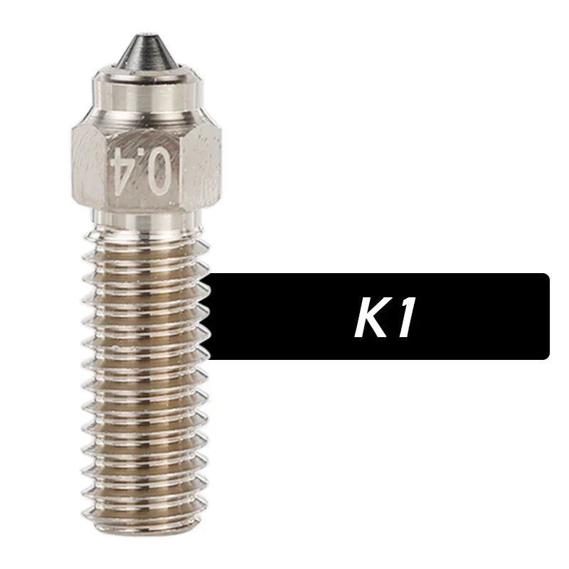 DLC Hardened Steel Tip Copper Bimetal Nozzle – Wear-Resistant High-Conductivity 3D Printer Nozzle for V6 Volcano MK8 Neptune4 K1 Hotends