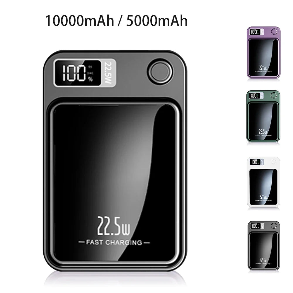 10000mAh Magnetic Wireless Power Bank 22.5W PD Fast Charger MagSafe‑Compatible Portable Battery Pack for iPhone & AirPods