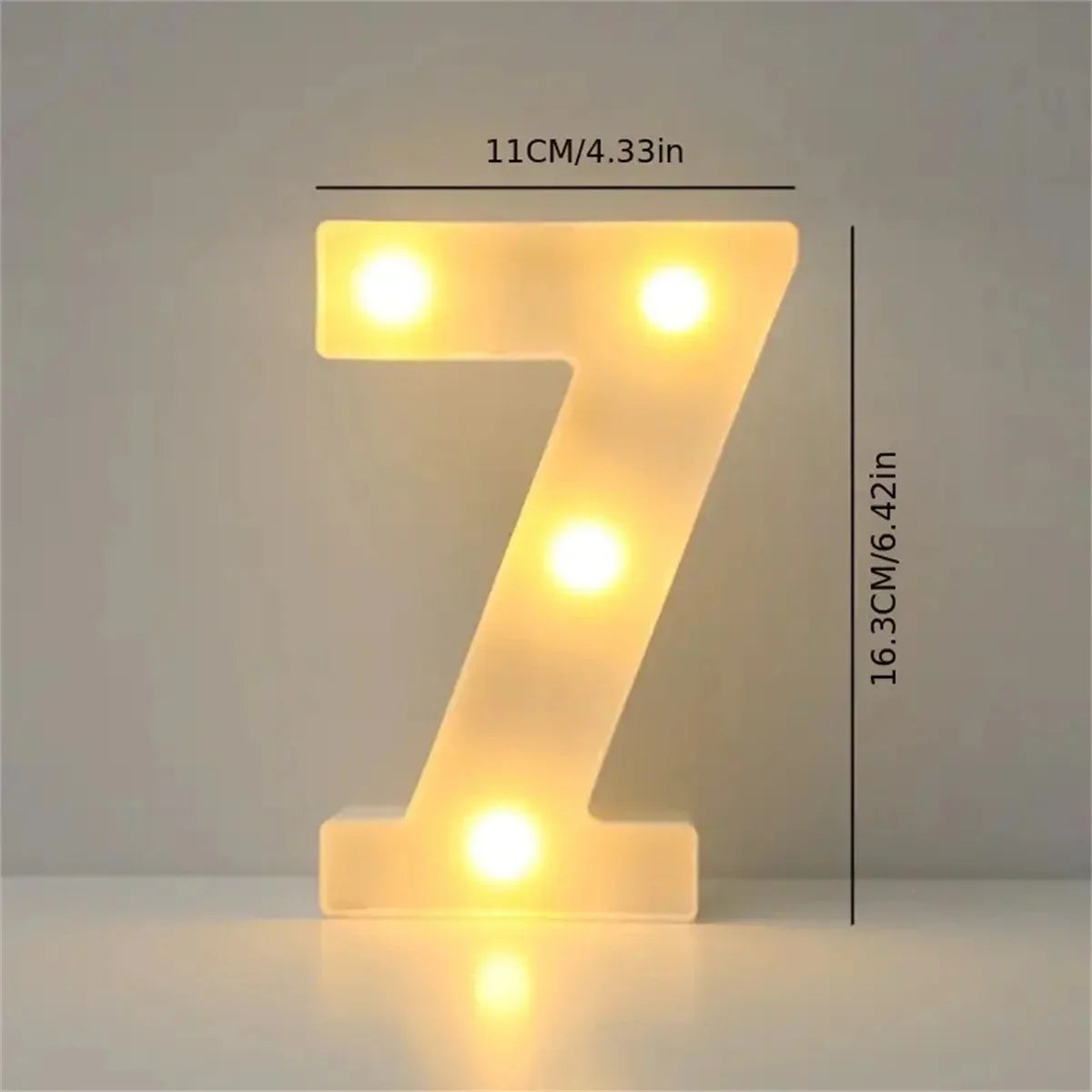 16cm (6.3 in) LED Marquee Letter & Number Light - Battery-Operated Night Lamp for Home, Wedding, Bar & Party Decor