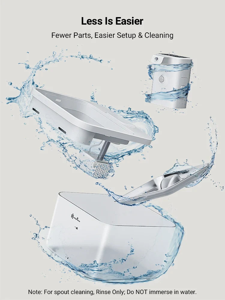 2.5L Automatic Stainless Steel Cat Water Fountain — 4000mAh Rechargeable Wireless Pet Water Dispenser with Motion Sensor