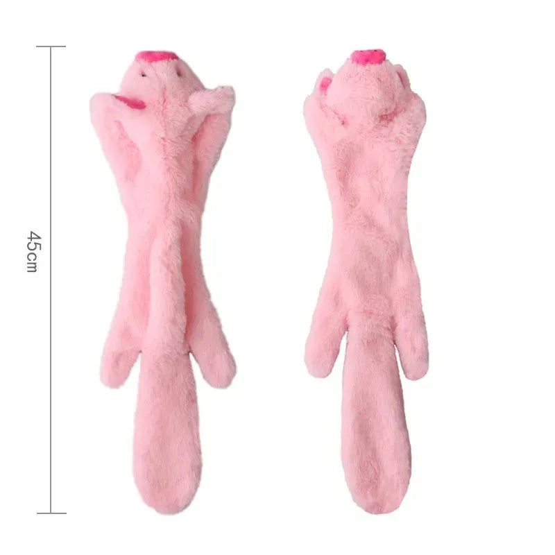 No-Stuffing Squeaky Dog Toy - Durable Simulated Animal Plush with Crinkle and Chew-Resistant Design