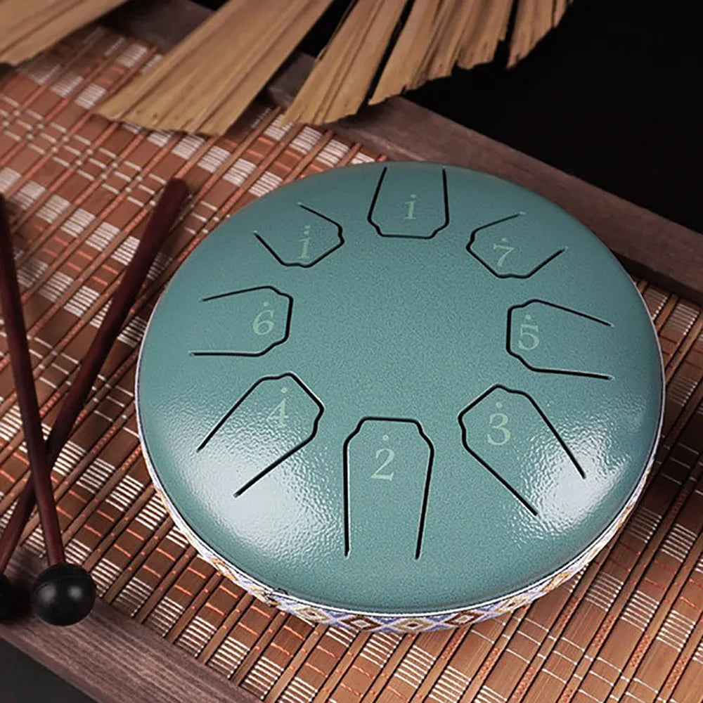 6-Inch (15 cm) 8-Tone Steel Tongue Drum – Mini Hand Pan for Meditation, Yoga & Kids, Portable Percussion Gift