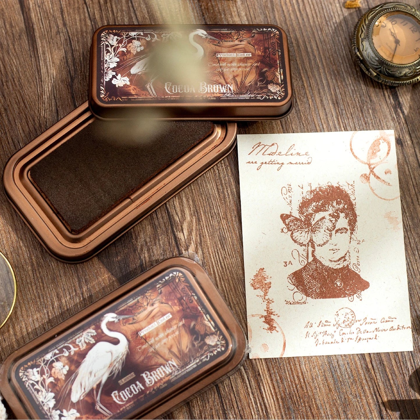 Retro Gothic Ink Pad for DIY Crafts & Scrapbooking – for Rubber and Wooden Stamps, Paper Stationery