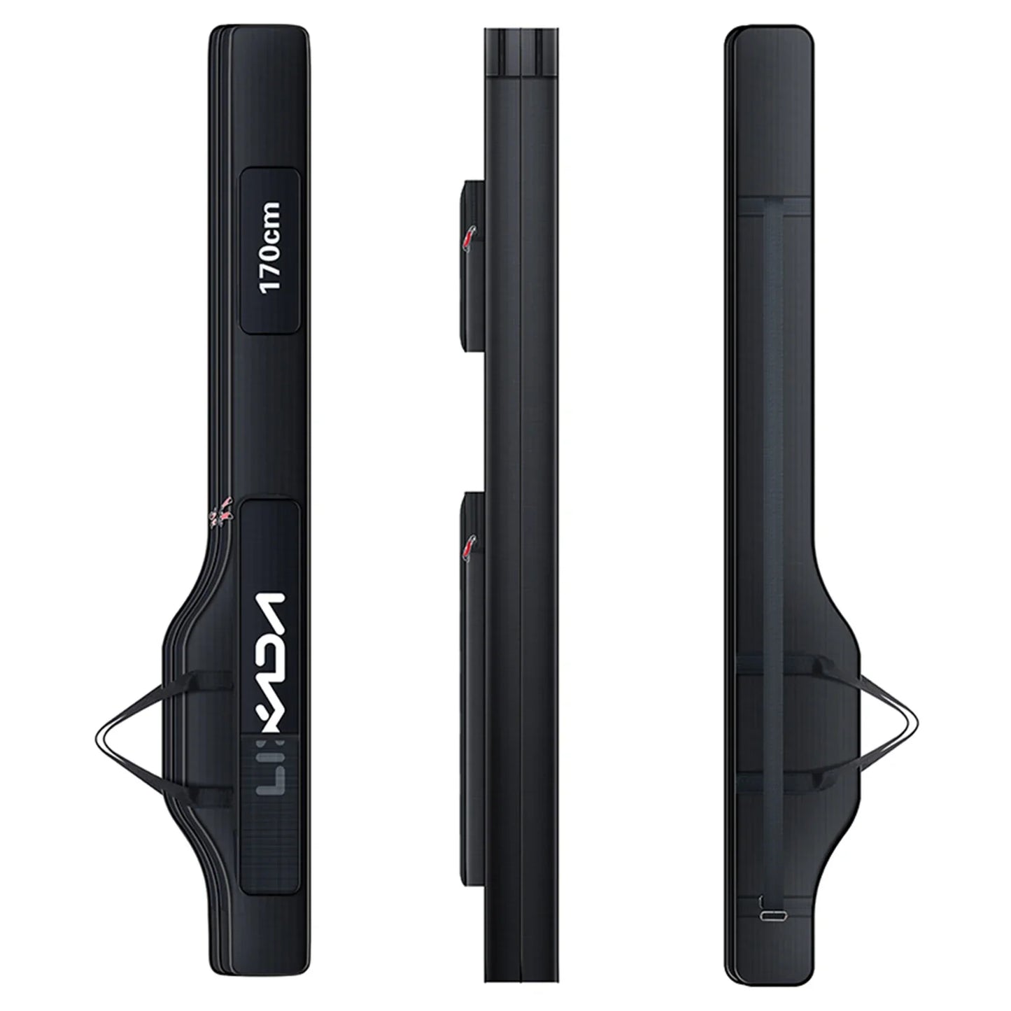 190cm (75 in / 6.2 ft) Portable Folding Fishing Rod & Reel Bag Tackle Storage Carry Case
