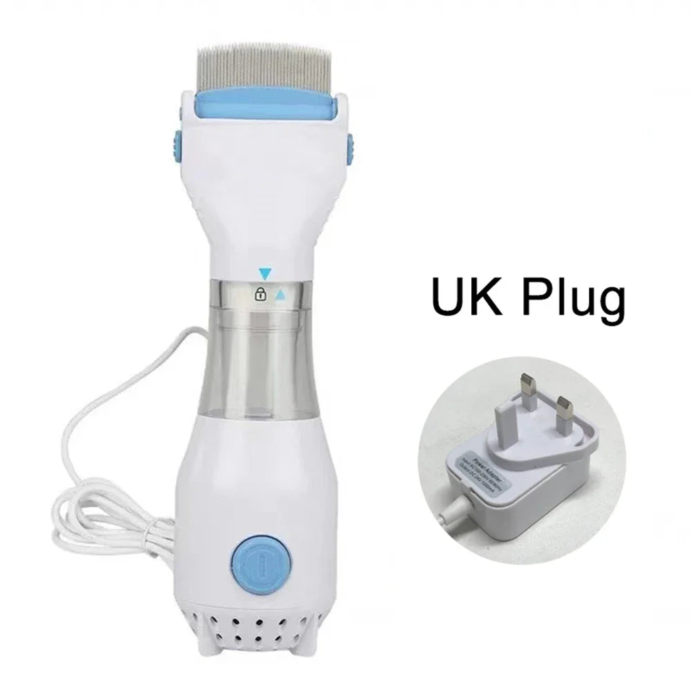 Electric Flea & Lice Removal Comb for Dogs & Cats — Gentle Pet Grooming & Deshedding Brush