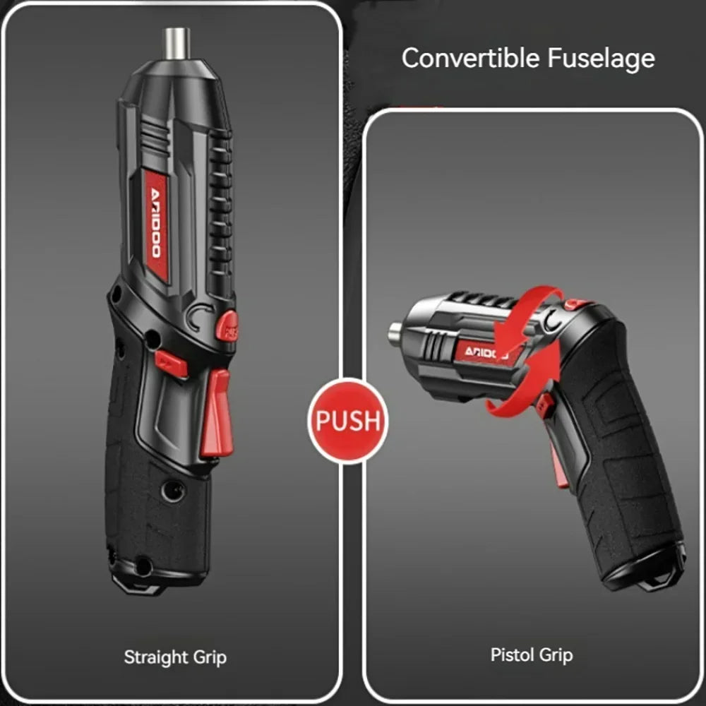 Compact Rechargeable Cordless Screwdriver — 4.2V (3.6V), 6 N·m Torque, 1300mAh, 250 RPM