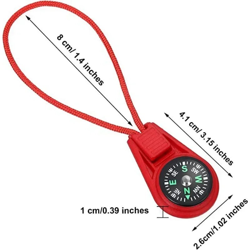 Mini Tactical Pocket Compass Keychain - Survival Compass for Camping, Hiking & Travel