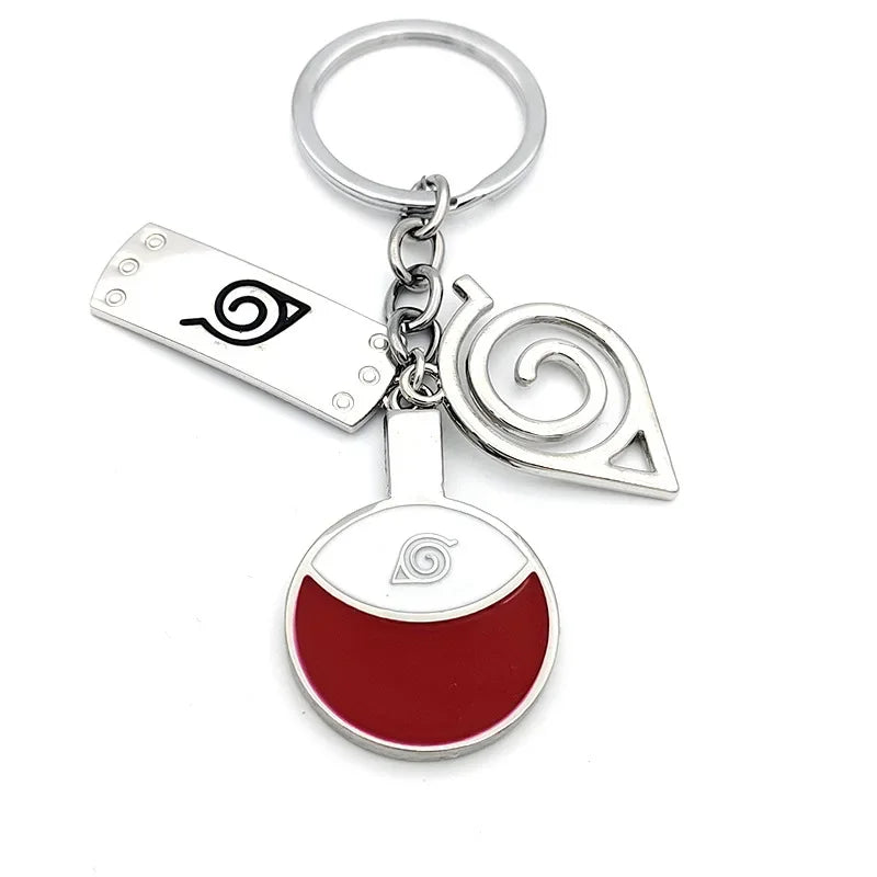 Anime Ninja Keychain Set: Kunai, Shuriken & Red Cloud Charms for Backpack, Car & Keys