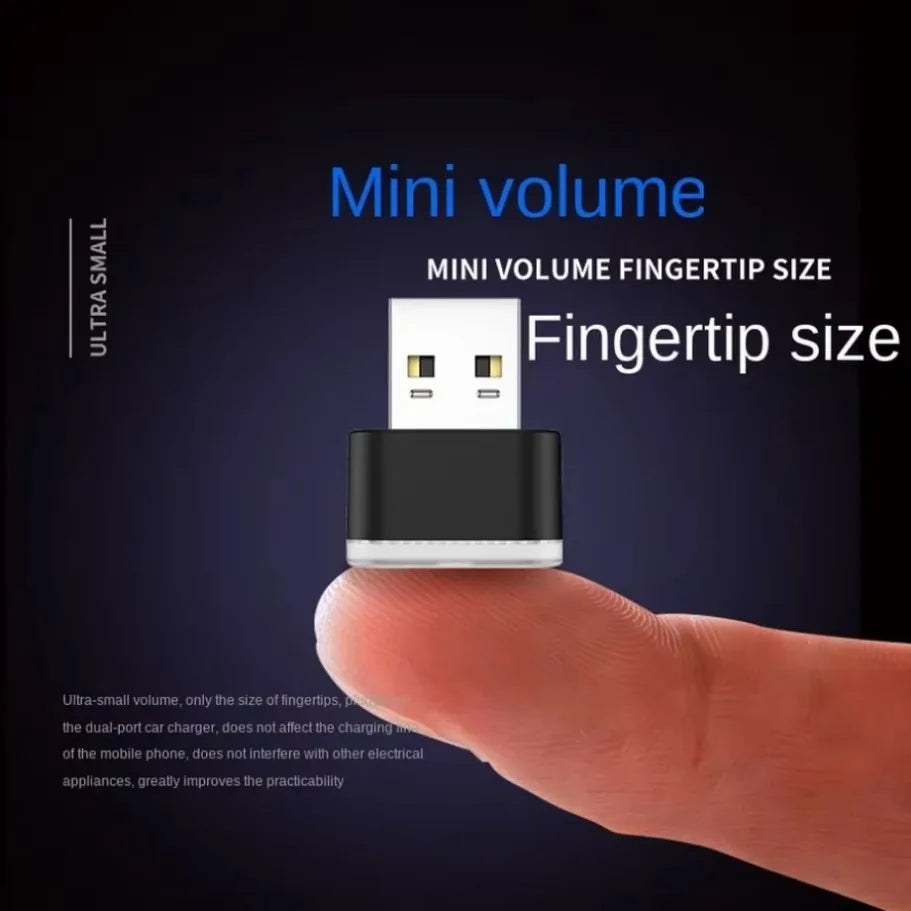 Mini USB LED Ambient Car Interior Light - Portable Neon Decorative Lamp, Universal Plug & Play