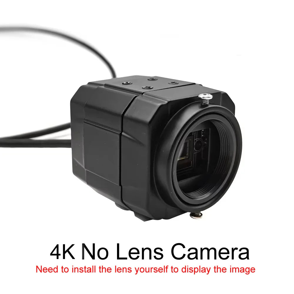 4K 8MP USB Camera – 5–50mm Varifocal Lens, 30fps UVC Plug-and-Play Webcam for PC Live Streaming & Teaching