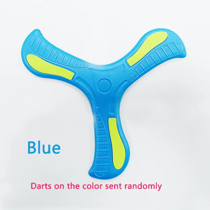 Soft Foam Boomerang Flying Disc (10.2 in / 26 cm) - Three-Leaf Cross Throwing Toy for Kids & Adults, Safe EVA Outdoor Toy
