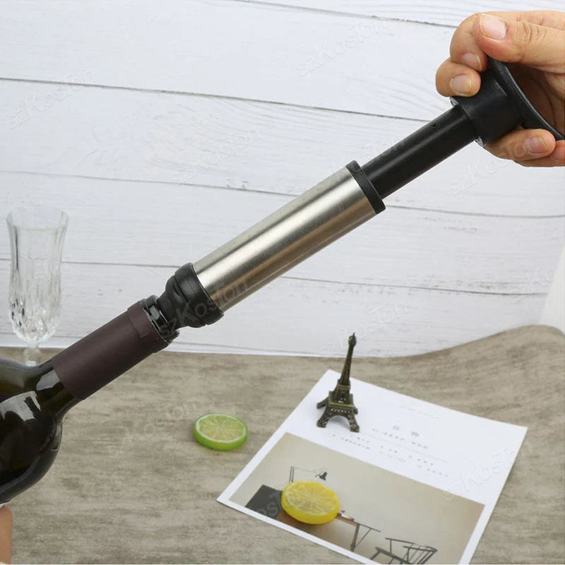 Wine Vacuum Stopper – Black Silicone Rubber Wine Saver Bottle Stopper, Fits 20–25 mm (0.79–0.98 in)