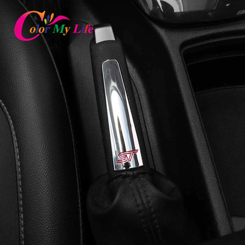 ST-Style Handbrake Trim Sticker – ABS Interior Sequin Handbrake Cover, Car Handbrake Trim Accent