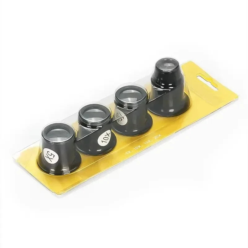 Watch Repair Magnifying Goggles 5-20X — 4-Pack Watchmaker Loupe Set
