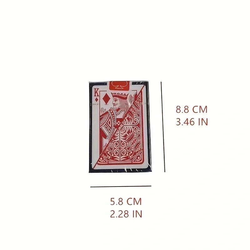 Waterproof PVC Playing Cards 5.8 x 8.8 cm (2.28 x 3.46 in) – Washable Plastic Deck for Bridge, Poker & Games