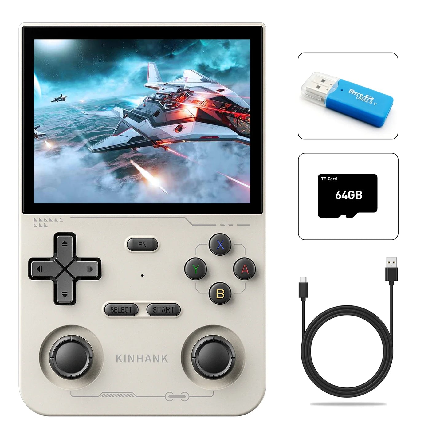 Open Source Retro Handheld Game Console – 16,000+ Classic Games | PS1/PSP/N64/DC Emulators | 3.5-inch (8.9 cm) 500 nit IPS Display | 3500 mAh Battery