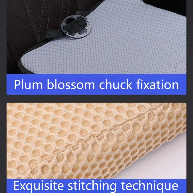 Universal Car Seat Booster Cushion – Breathable Portable Wedge Pad for Height Boost & Fatigue Relief