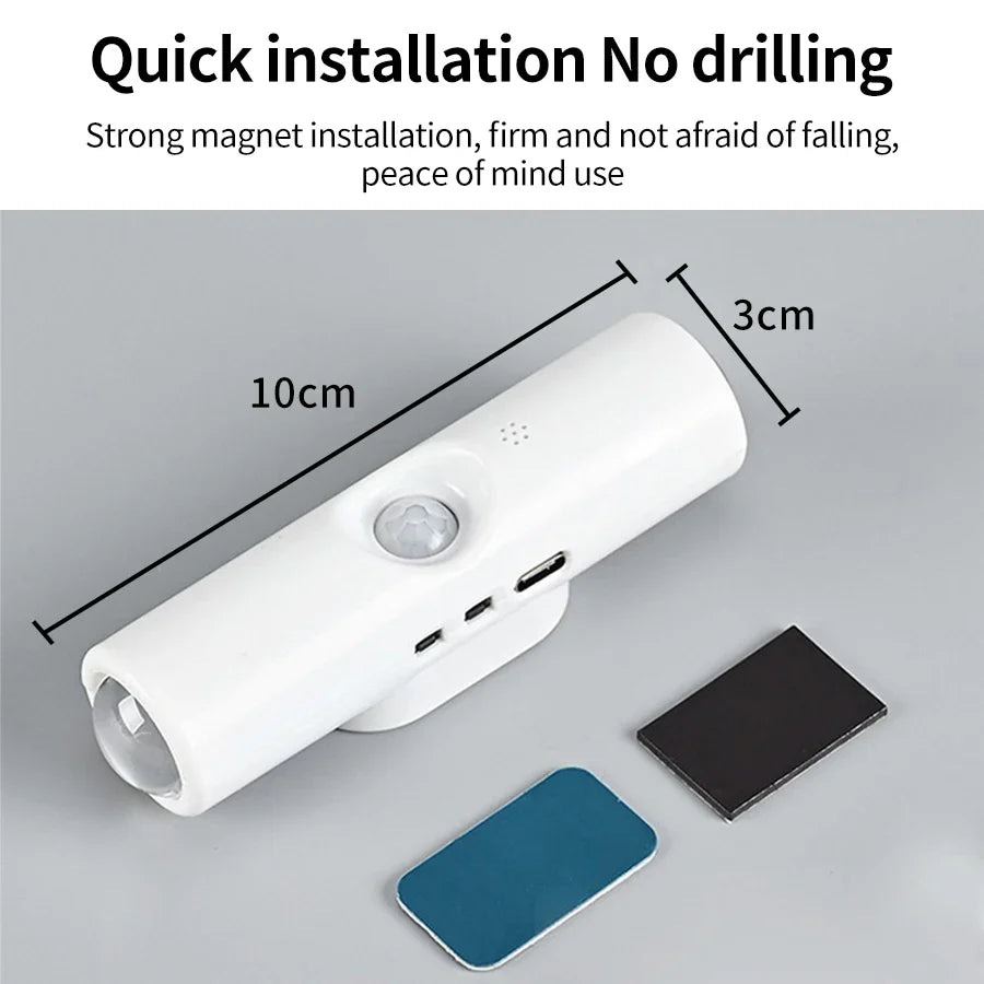 LED Motion Sensor RGB Night Light Rechargeable USB-C Magnetic Wall Lamp Color-Changing Sunset Mood Light for Bedroom & Living Room