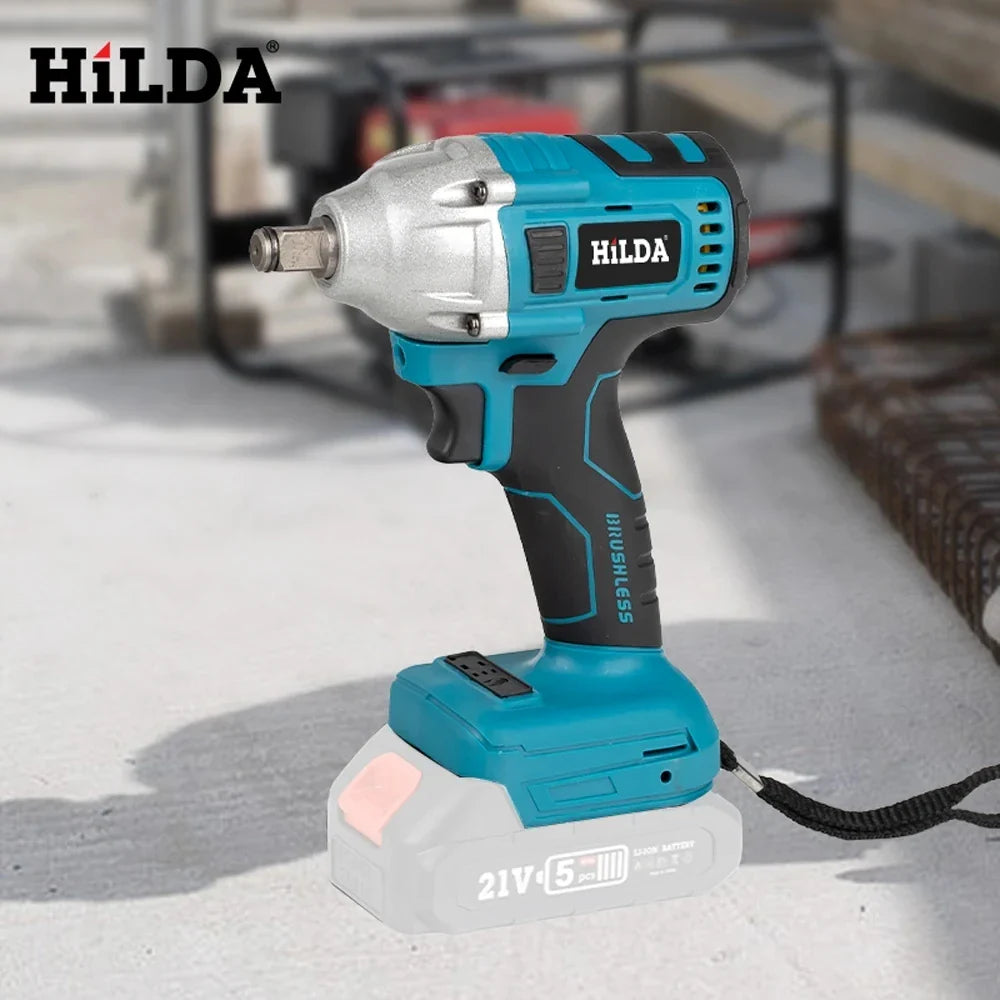 Brushless Cordless 1/2-Inch Impact Wrench — Rechargeable, 18V Battery Compatible