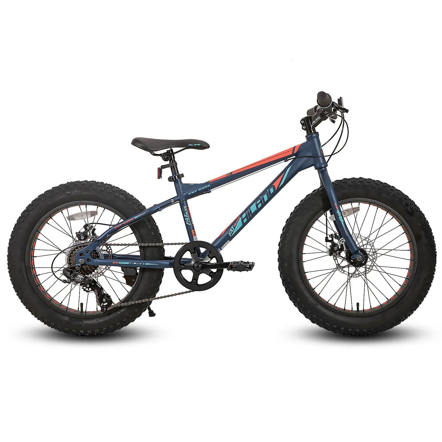 20-Inch (500mm) Kids Fat Tire Mountain Bike – 7-Speed, Dual Disc Brakes, Ages 5+