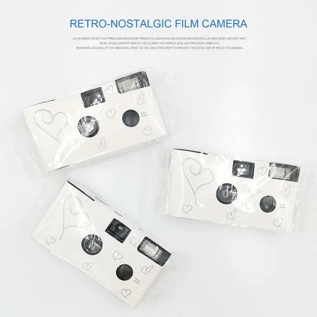Retro 35mm Disposable Film Camera - 16 or 27 Exposures, Single-Use Party & Kids Gift (1-6 Pack)
