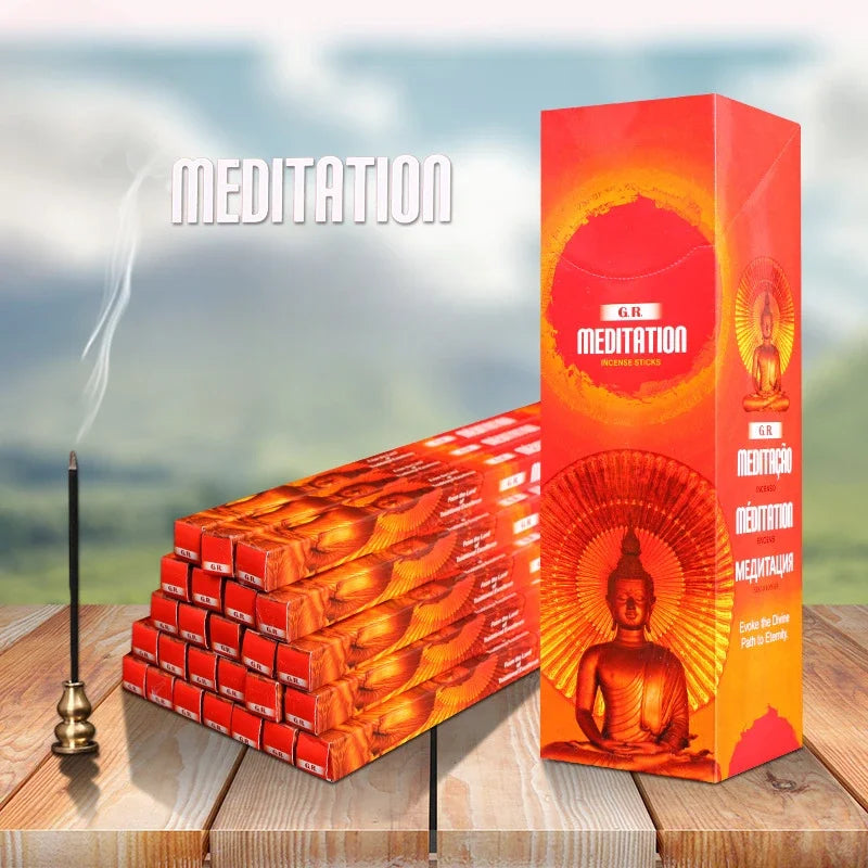 Indian Incense Sticks – Lavender, Sandalwood, Jasmine & Agarwood Aromatherapy, 8/24/40 Pack (23 cm / 9.1 in) – Tibetan-Style Home Fragrance for Meditation, Bedroom & Bathroom
