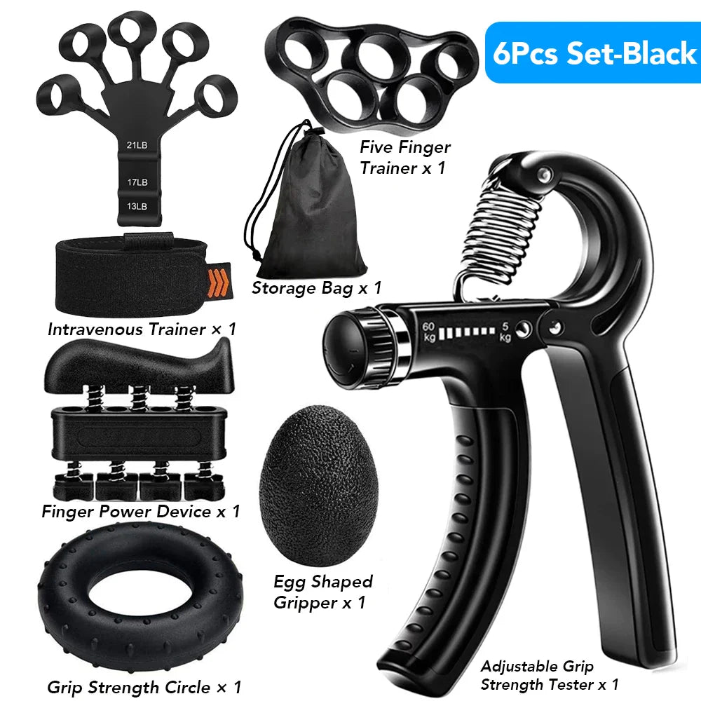 Adjustable Hand Gripper 5–60 kg (11–132 lb) - Hand Strengthener & Finger Exerciser Wrist Trainer