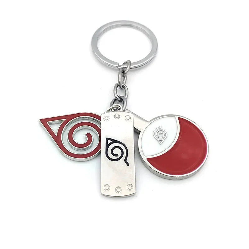 Anime Ninja Keychain Set: Kunai, Shuriken & Red Cloud Charms for Backpack, Car & Keys