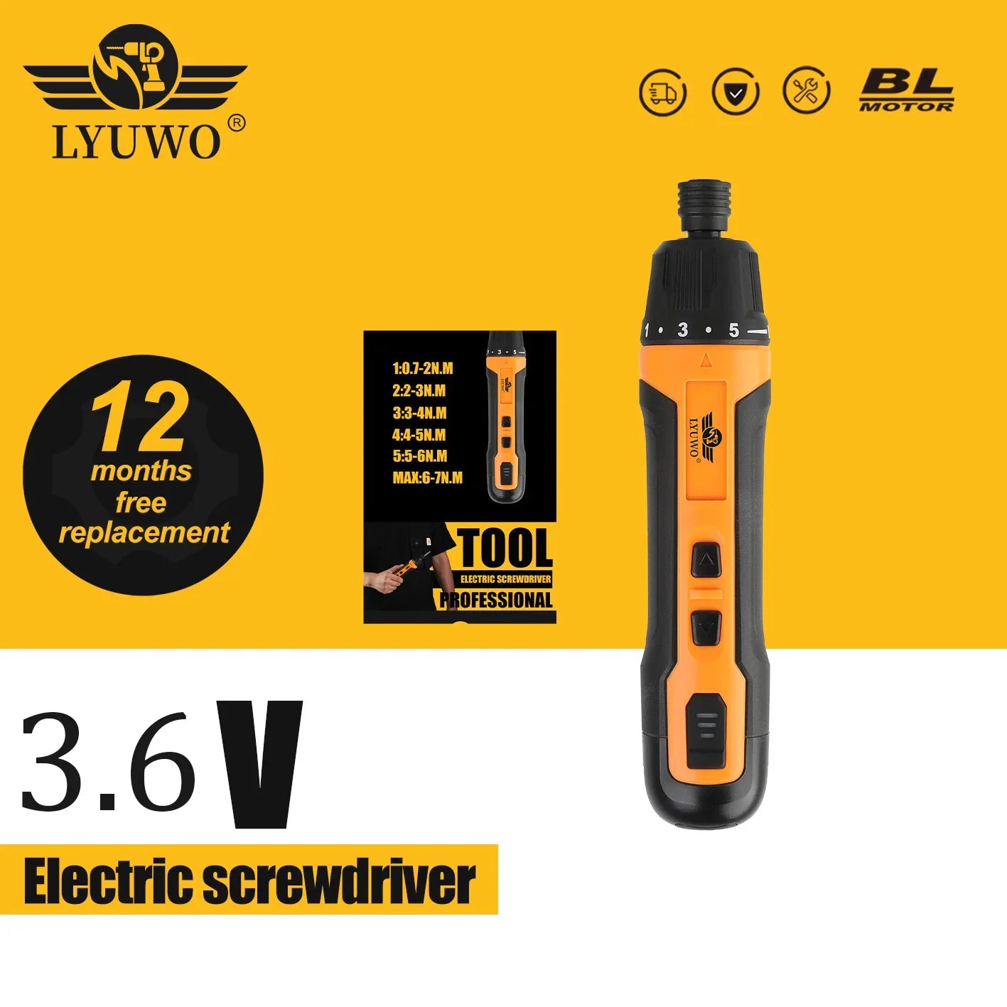 Mini Wireless Electric Screwdriver 1300mAh Rechargeable Cordless Brushless Precision Repair Tool