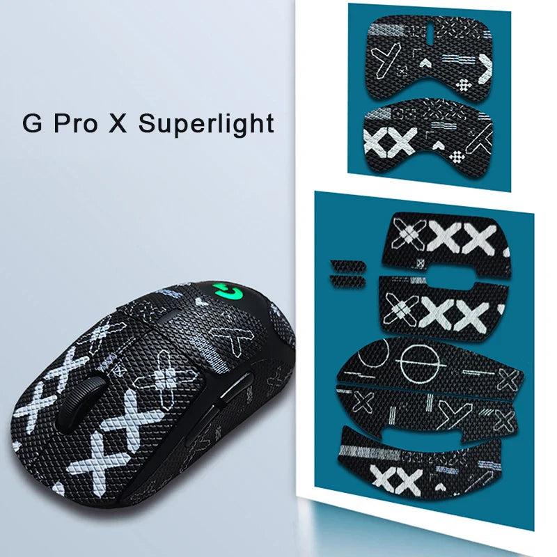 Mouse Grip Tape Skates for G Pro X Superlight, Non-Slip Sweat-Wicking Full-Body Sticker