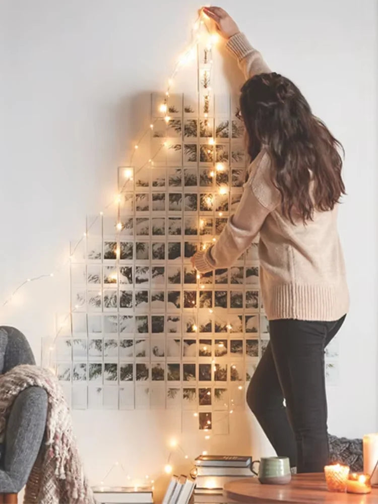 Button Battery Fairy String Lights - Warm White LED (1m/3.3ft, 2m/6.6ft, 3m/9.8ft; 10/20/30 LEDs) - 1/5/10 Pack - Indoor/Outdoor Decor for Bedroom, Garden, Christmas, Wedding
