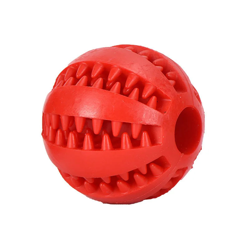 Interactive Rubber Dog & Cat Toy Ball, Puppy Chew Toy, Treat Feeder & Tooth-Cleaning Silicone Ball