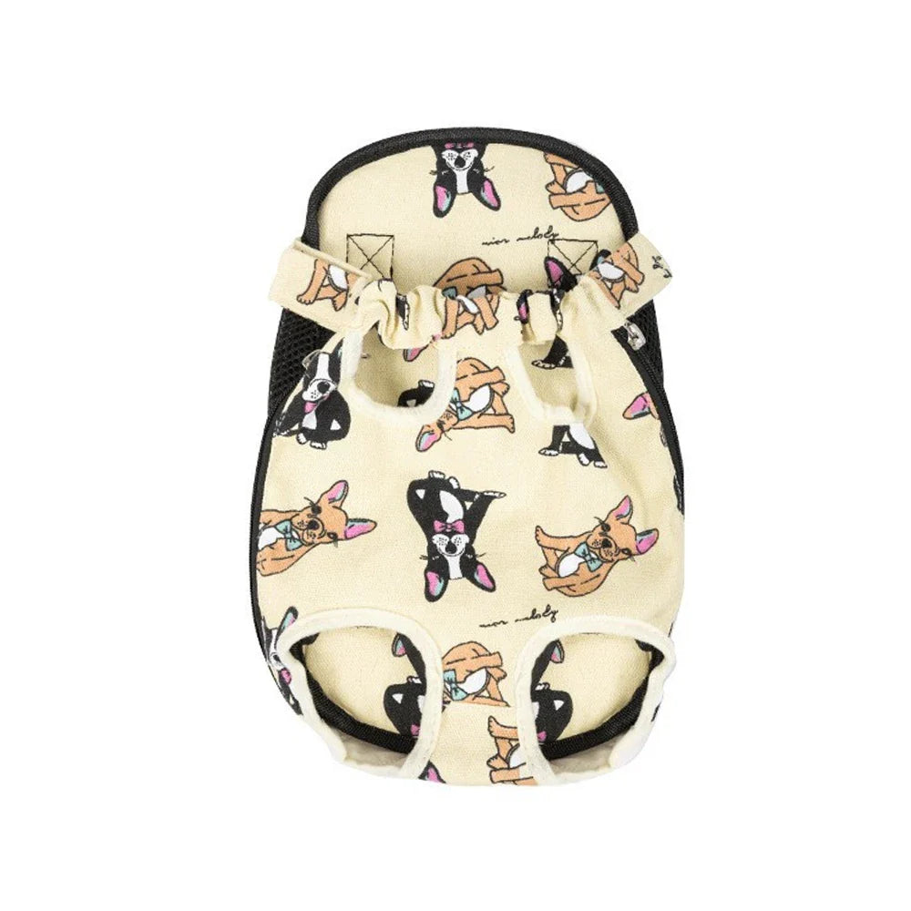 Breathable Camouflage Mesh Dog Carrier Backpack — Adjustable Pet Backpack for Small Dogs up to 22 lb (10 kg)