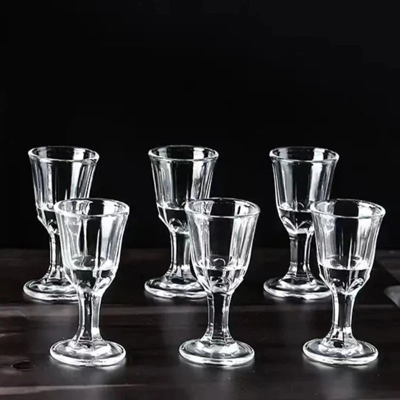 6-Pack 10ml (0.34 fl oz) Clear Shot Glasses - Mini Glass Shooter Cups for Party & Home Bar