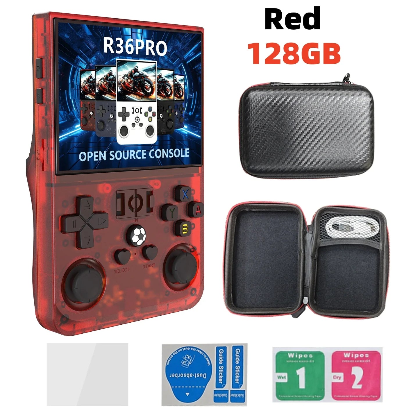 Open-Source Retro Handheld Game Console 3.5-inch (8.9 cm) IPS Screen Portable Pocket Player 128GB Storage 22,000 Games