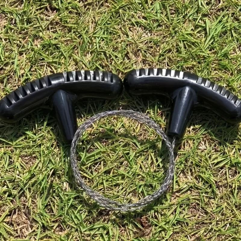 Portable Stainless Steel Wire Saw with Finger Handles for Camping, Hiking & Survival