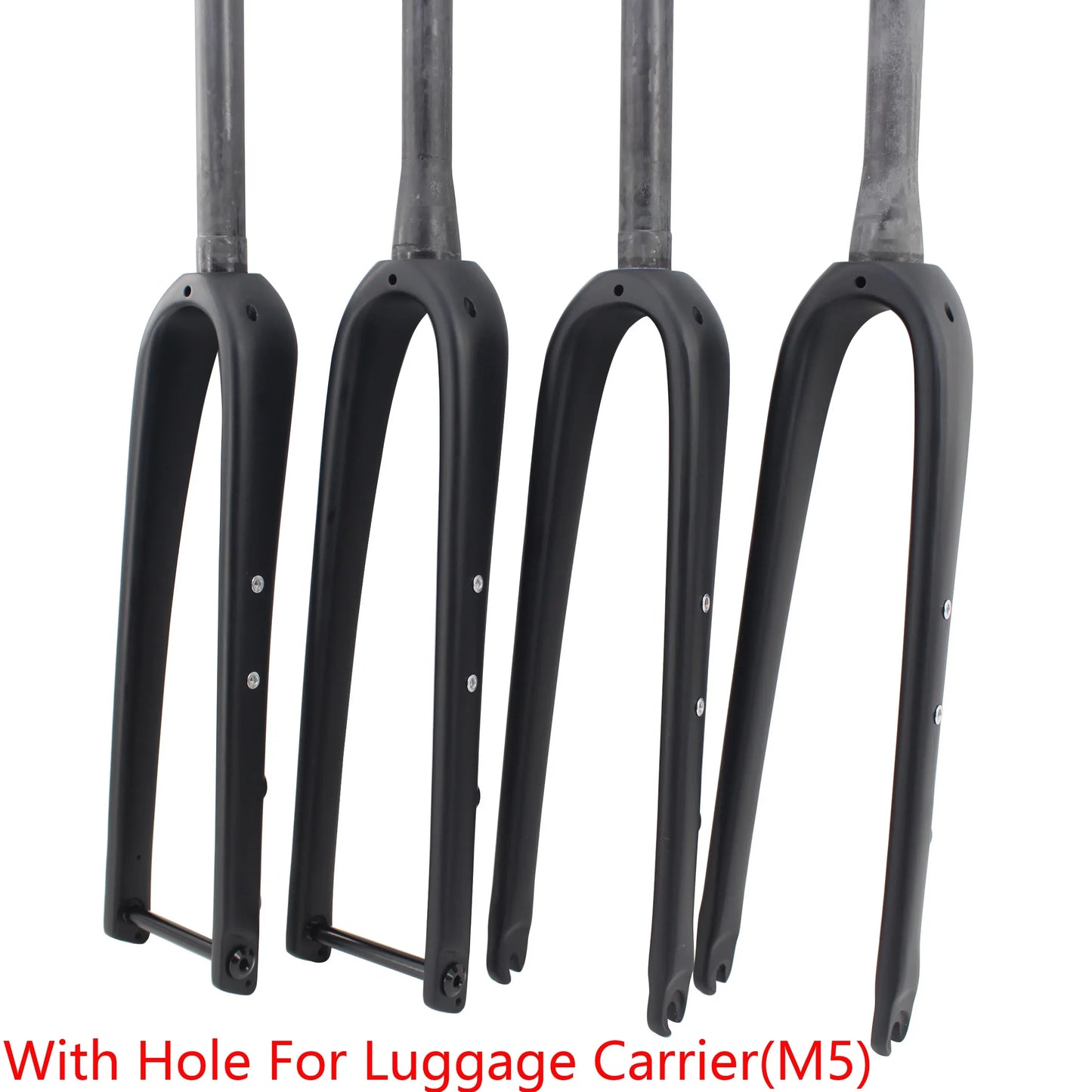 700C UD T800 Full Carbon Road & Gravel Bike Fork — Disc Brake, Luggage Carrier Mount, 45mm Offset