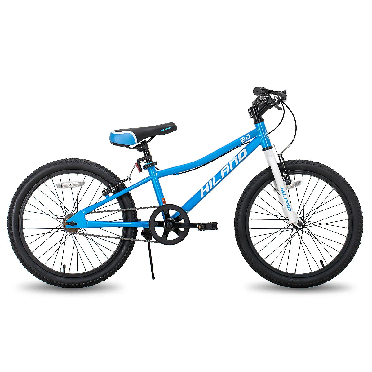 20-Inch (500mm) Kids Mountain Bike – Single-Speed Bicycle for Boys & Girls with Dual Hand Brakes & Kickstand