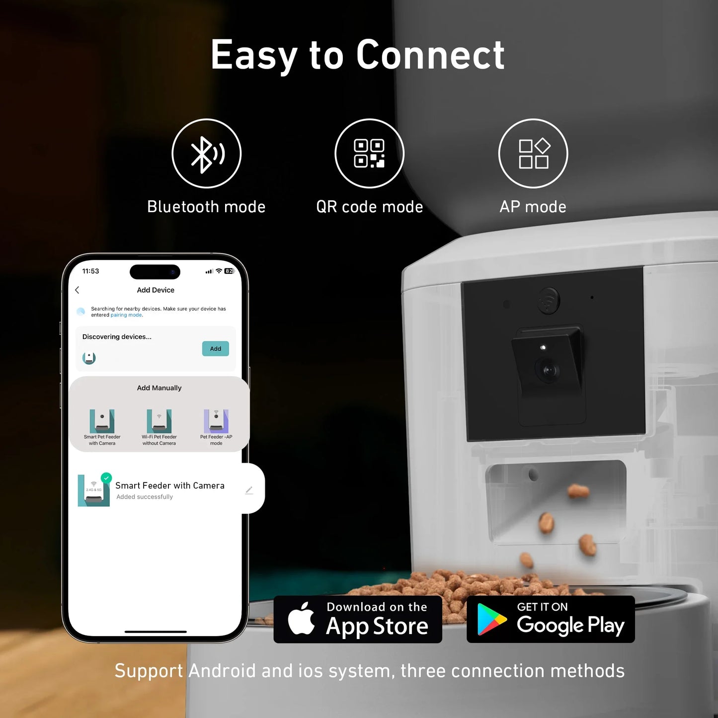 8L Automatic Pet Feeder with 1080P Camera, 2.4/5GHz WiFi, Stainless Steel Bowl, App Control & Voice Recorder