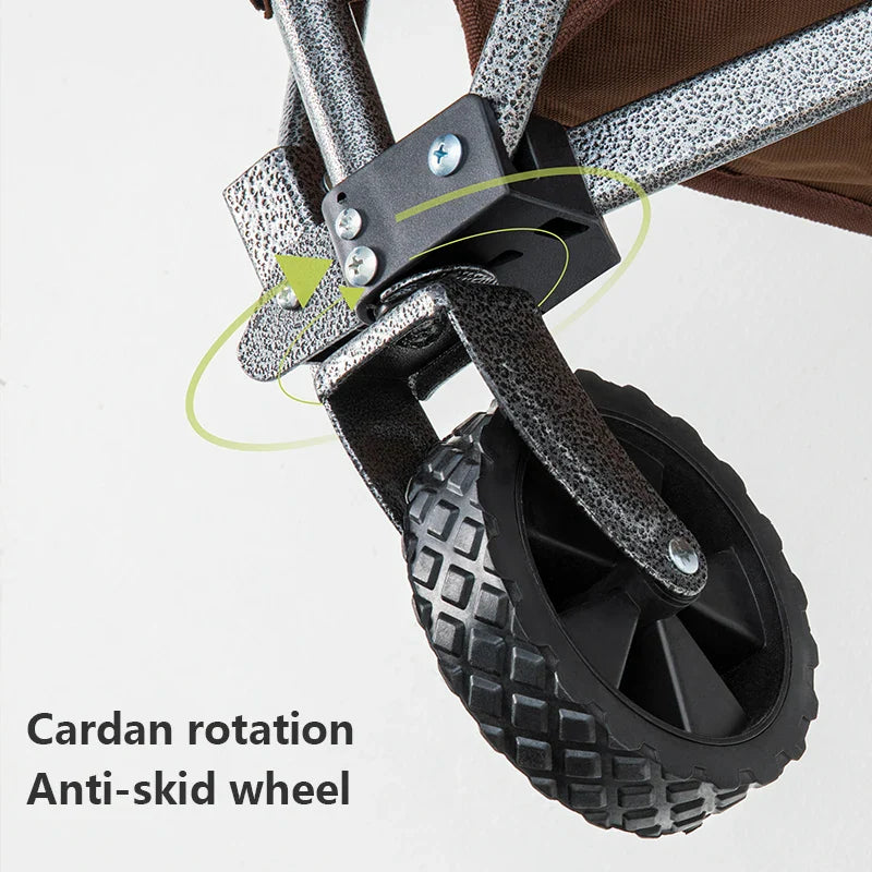 Heavy-Duty Portable Folding Wagon – Collapsible Large Capacity Camping & Outdoor Trolley for Shopping, Picnic, BBQ, Fishing
